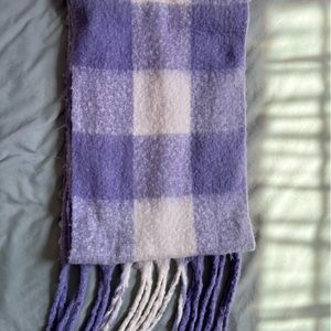 Old Navy Oversized Purple/Lavender Plaid Scarf - Size in Description